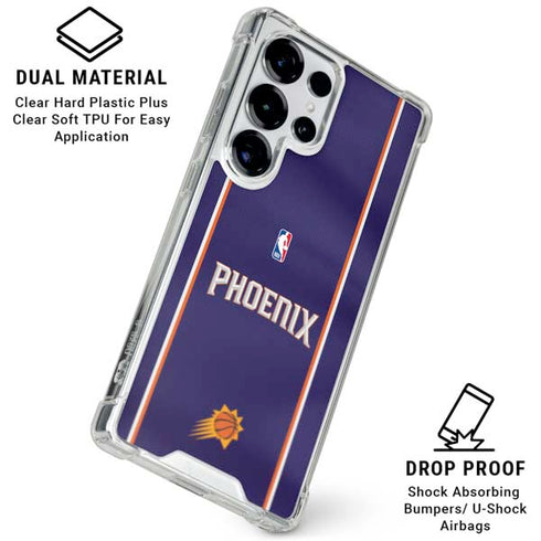 NBA Phoenix Suns Jersey Galaxy S25 Ultra Clear Case